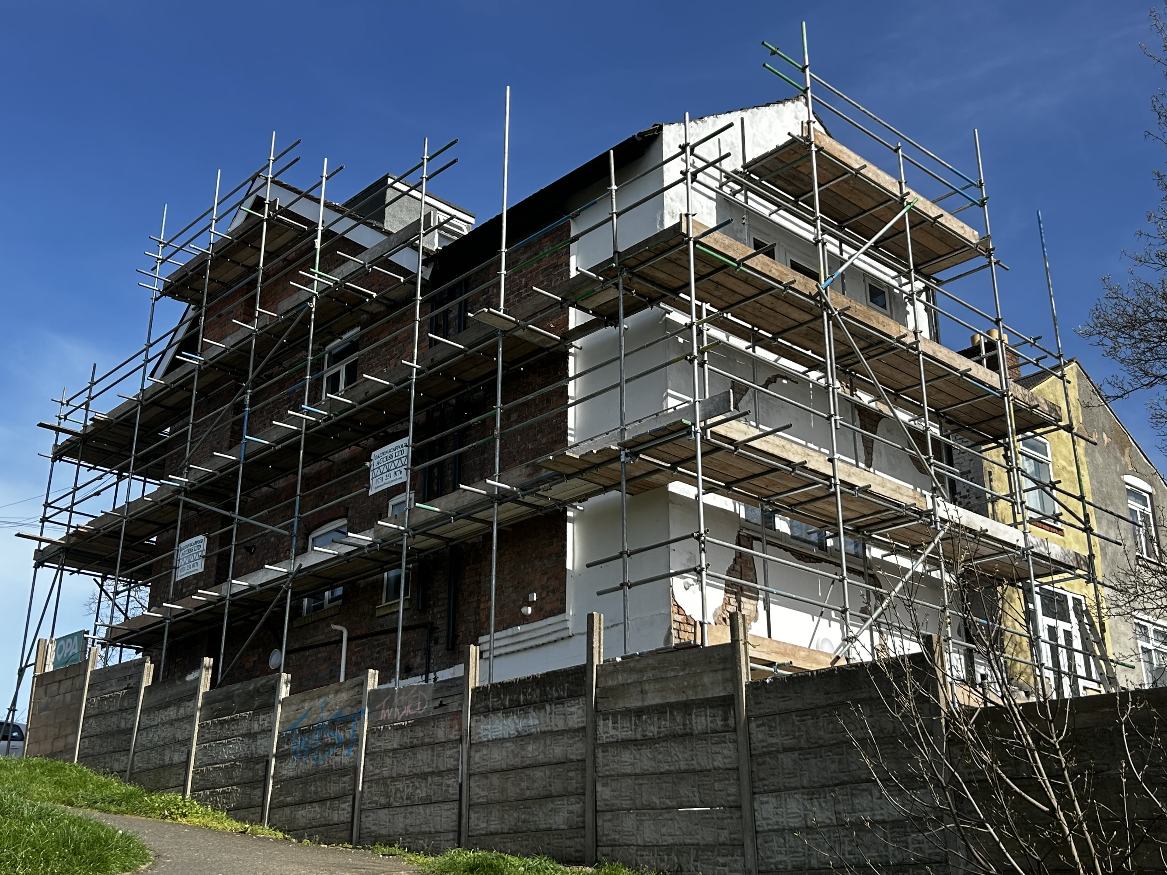 Scaffold project example 1 in Sutton Coldfield